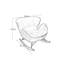 Chaise berçante technologie en tissu