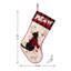 Chaussette de Noël 21 po L en lin brodé à DEL - Chat
