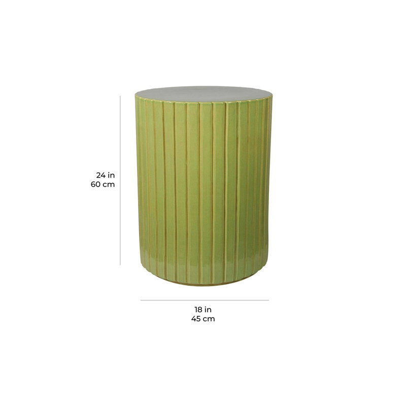 Ceramic Furniture Outdoor Round Side Table, Rose