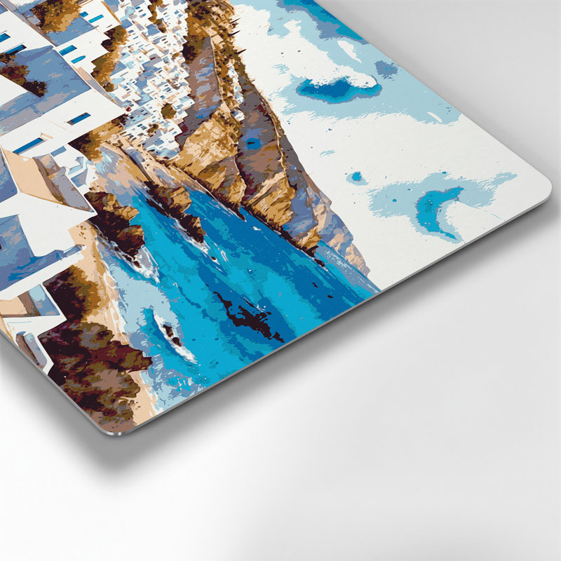 Cities Ibiza Spain Grey Metal Wall Art, 11" H x 14" W
