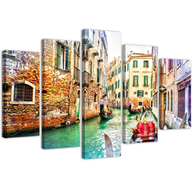 Venice City, Italy - 5 Piece Wrapped Canvas Print