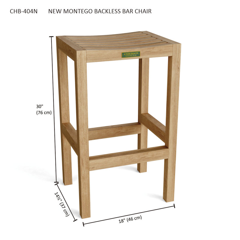 Montego Outdoor Teak Bar Stool