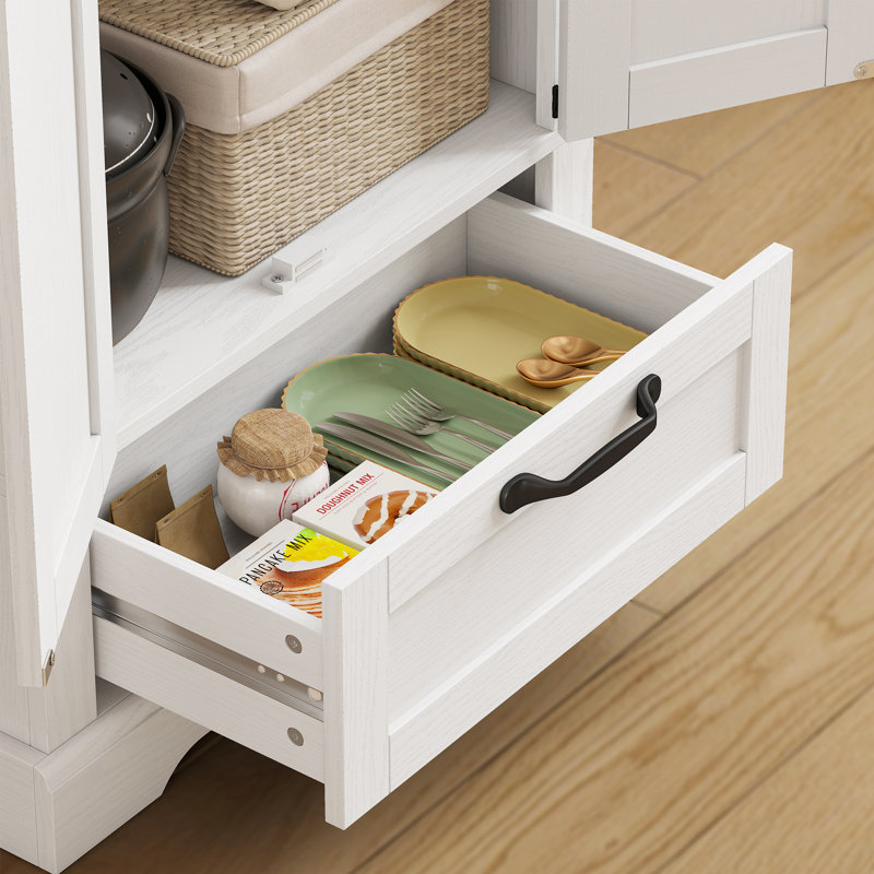 Armoire de rangement 71 po avec 2 portes, blanc