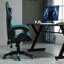 Inbox Zero Adjustable Reclining Ergonomic Faux Leather Swiveling PC & Racing Game Chair-913939515