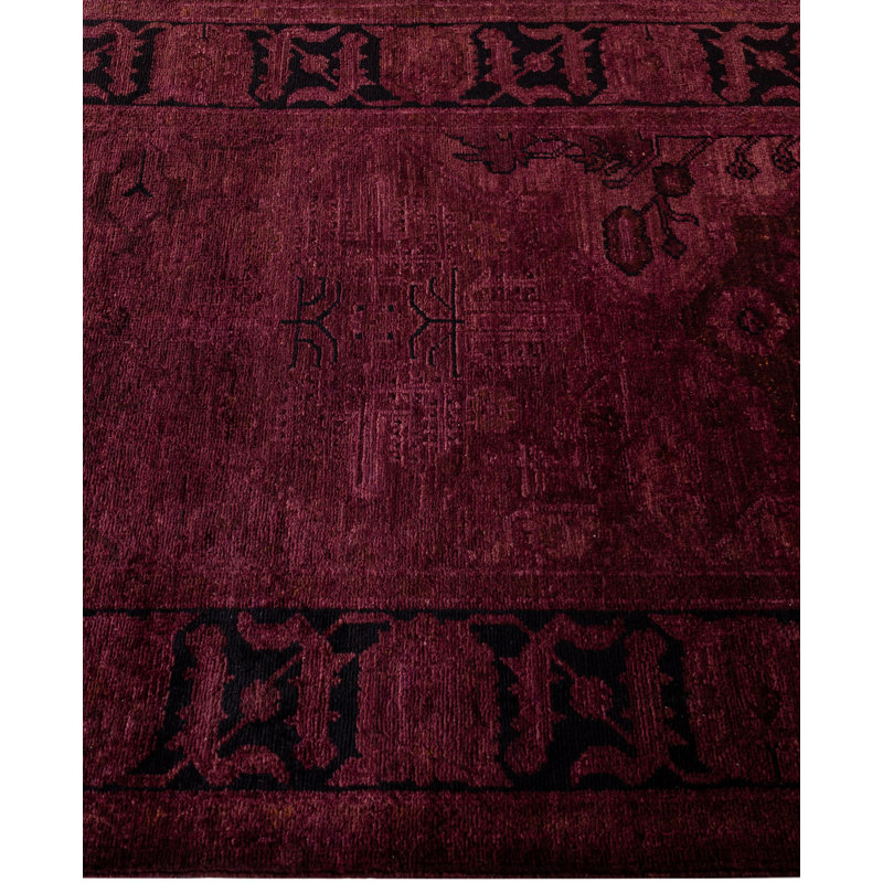 Overdyed One-of-a-Kind 3' 1" X 10' 1" Hand Knotted Area Rug