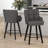 26''H Upholstered 360°Swivel Counter Height Bar Stools, Wood Legs Kitchen Island Chairs-2106507577-2106701522