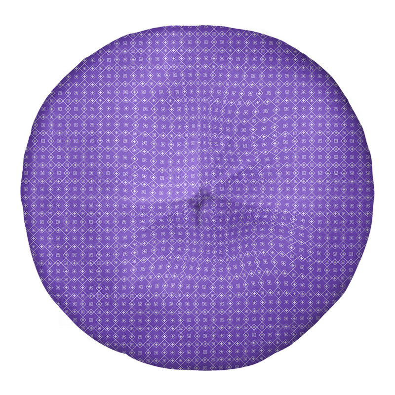 Coussin de sol Katelyn Elizabeth, 26 po x 26 po, Mauve / Blanc