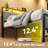 Bed Frame With Storage Headboard And Charging Station, Led Lights, Strong Metal Slat Support, No Box Spring Needed-590122061