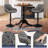 Eastway Swivel Upholstered Adjustable Height Counter Stool with Metal Frame-2039254755