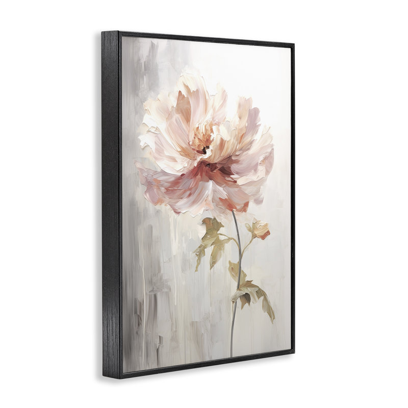 «Blush Flower Sprout», estampe numérique par Raymond Powers, H 30 po x l 20 po, Giclée encadrée noir minuit
