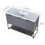 Meuble-lavabo autoportant 48 po x 18 po avec lavabo en résine