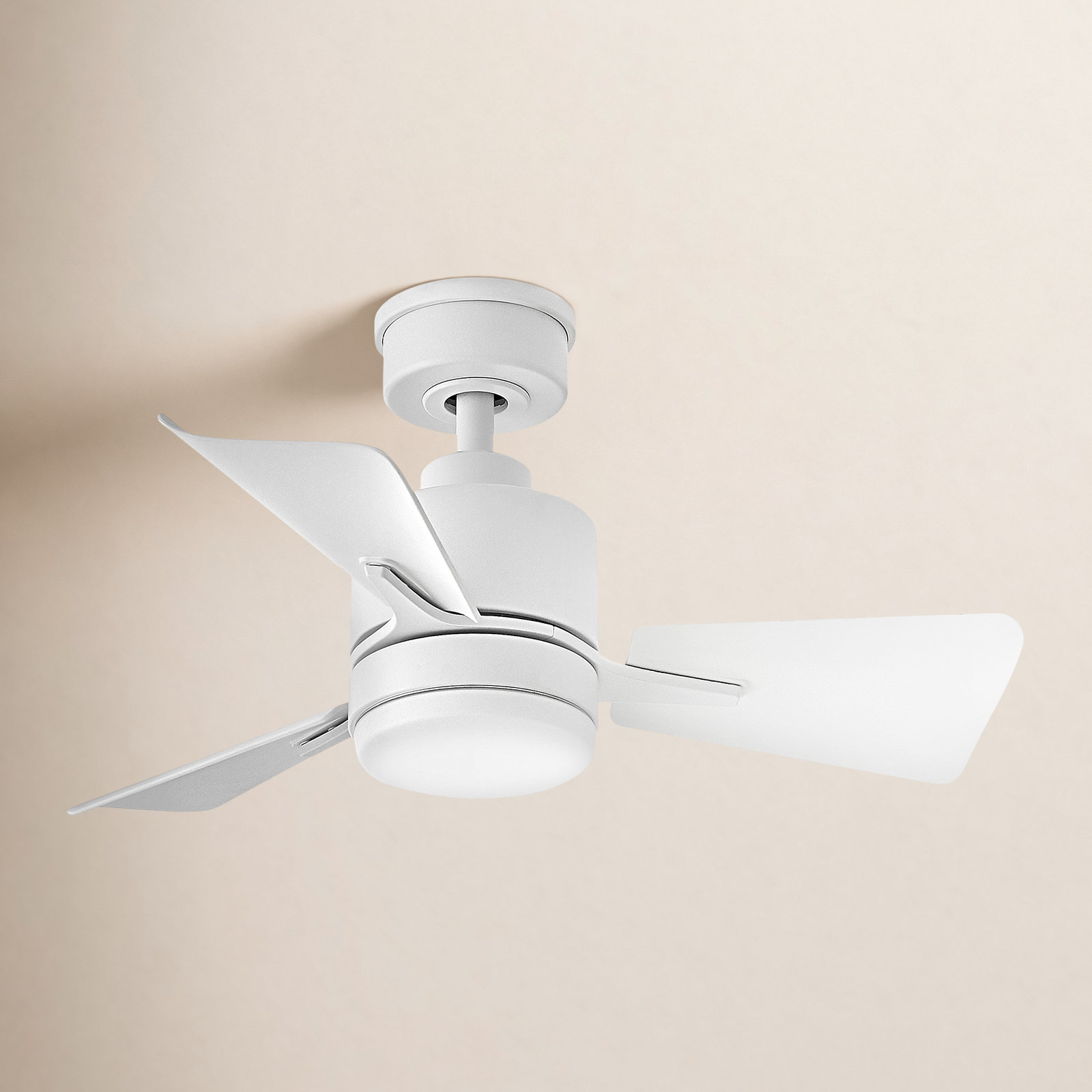 Leventhal 30" Ceiling Fan with Light Kit, Matte White