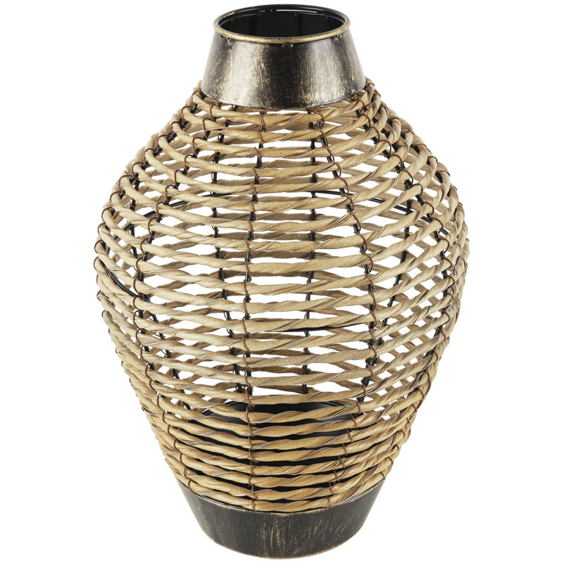 Kituku Handmade Plastic Rattan Table Vase