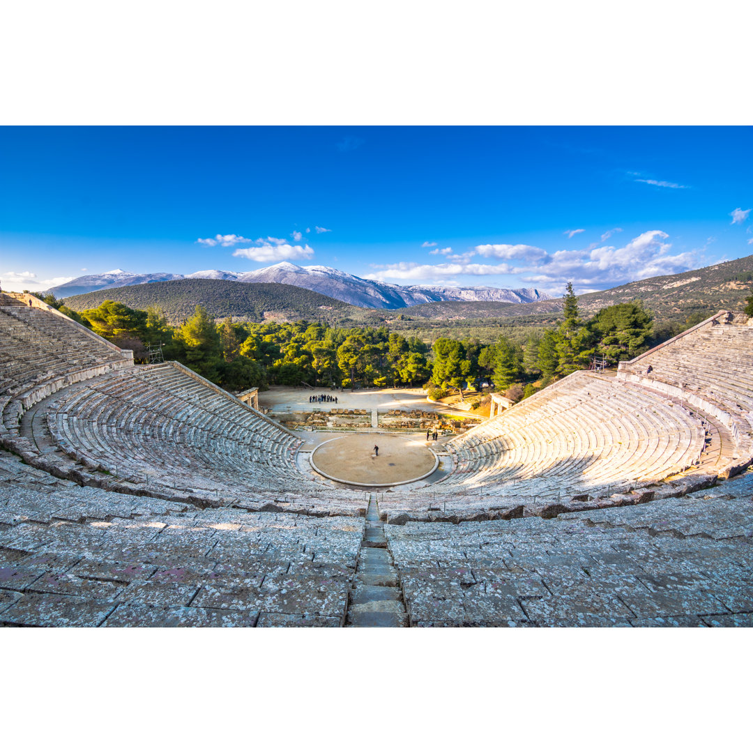 Leinwandbild Das antike Theater von Epidaurus (oder Epidavros), Präfektur Argolida, Peloponnes, Griechenland