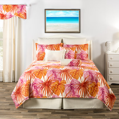 Floral Cotton Reversible Throw Pillow