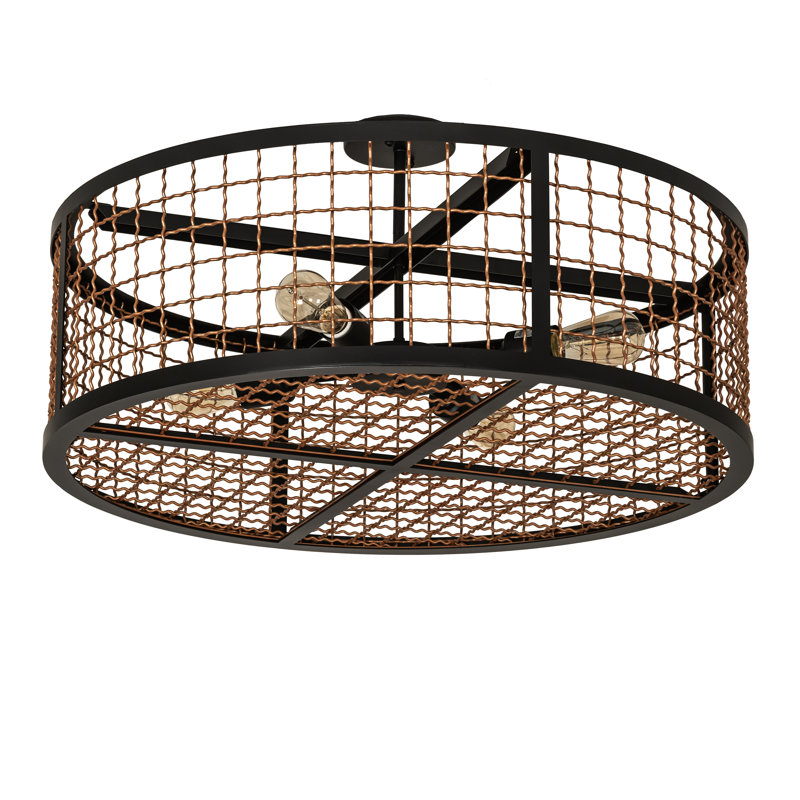 Jesenof Semi Flush Mount, 15" H x 30" W x 30" D
