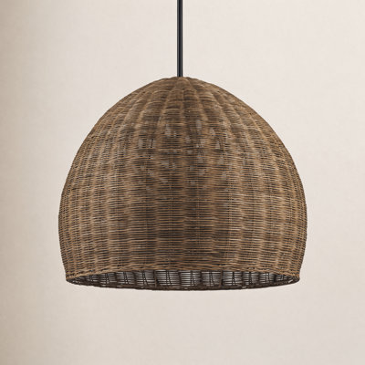 Pippa 1-Light Rattan Woven Pendant