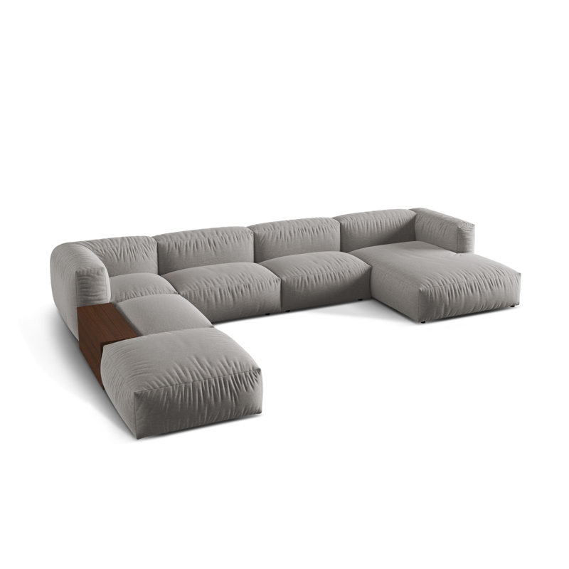 Carce 5 Seater Corner Sofa , Light Grey