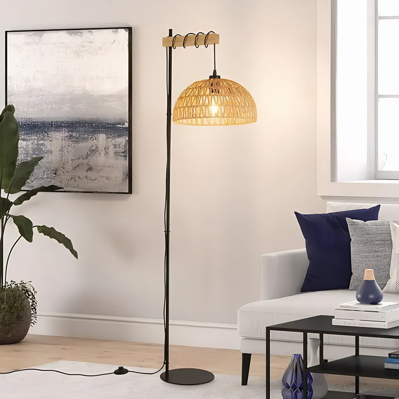 Lampe sur pied 62 po Frankie, Beige