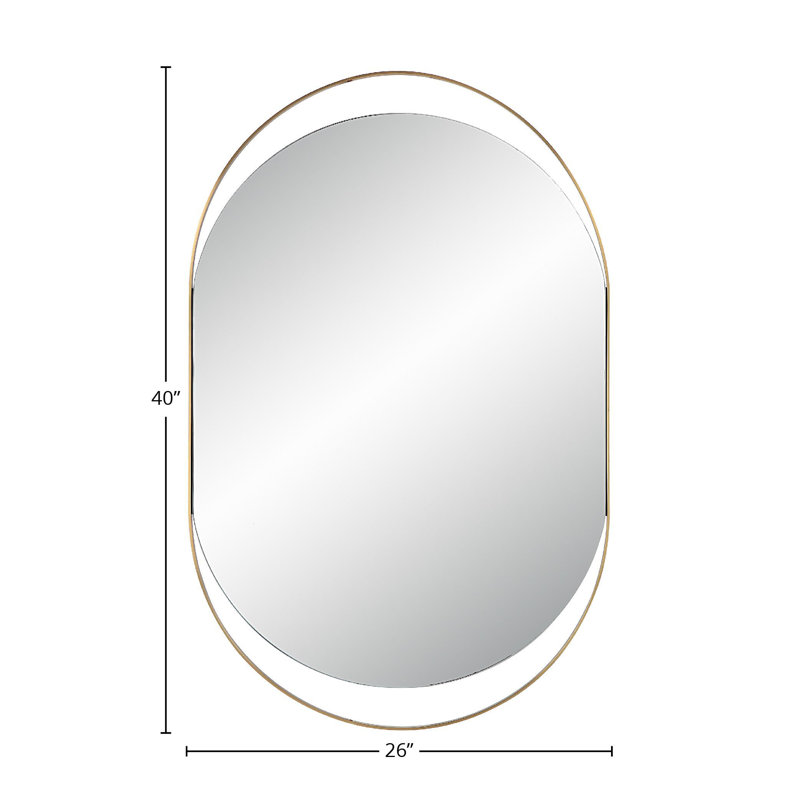 Iron Oval Wall Mirror