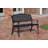 Emberto Balkene Home Cast Aluminum Bench, Sturdy Bench-Basketweave Design - Antique Bronze Finish
