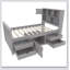 Captain Platform Bed Frame With Storage Bookcases And Shelves,Four Drawers-1045318968