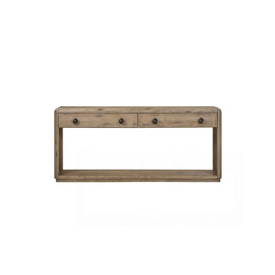 English Knotty Oak Console Table