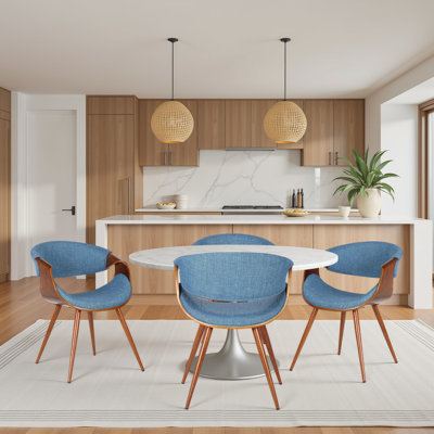 Butterfly Mid-Century Dining Chair In Walnut Finish - Set