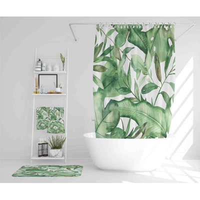 Nayelii Polyester Shower Curtain Set