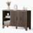 Gouun Mid Century Modern Fluted Buffet Cabinet With Storage, Accent Sideboard And Credenza Storage Cabinet With Doors, Wood Coffee Bar Console For Kitchen, Living Room (Brown, 47.2" 2-Door)-123028040