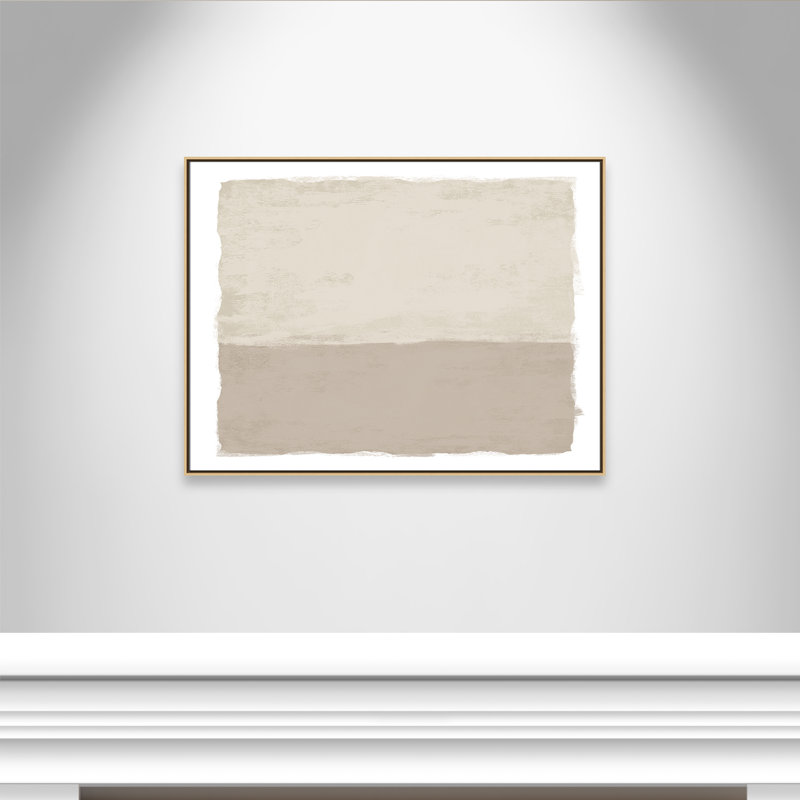 Silent Sands II - Landscape Version Print par Natalie Carpentieri, L 49,5 po x H 37,5 po, Toile avec cadre, Flotteur naturel
