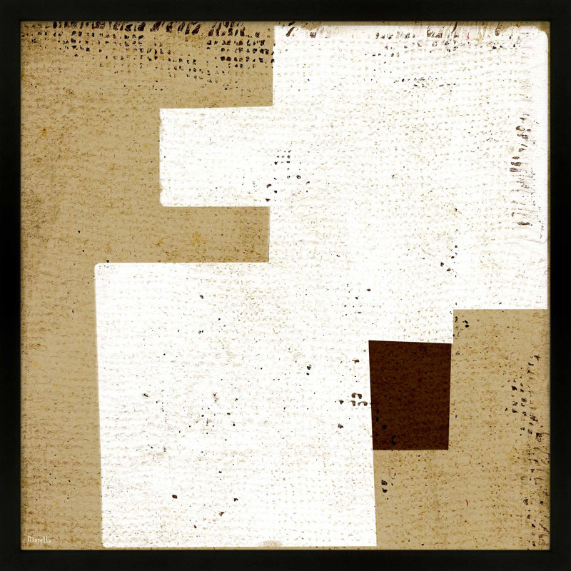 «Squares 1» par Marco Marella pour Studio M - Art mural encadré, Black, Paper, 30" H x 30" W