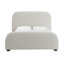 Cora Polyester Upholstered with Solid Oak Dark Cinder Wood Finish King Bed-1913816884