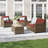 4 - Person Patio Conversation Set with Cushions-29546662-41588758