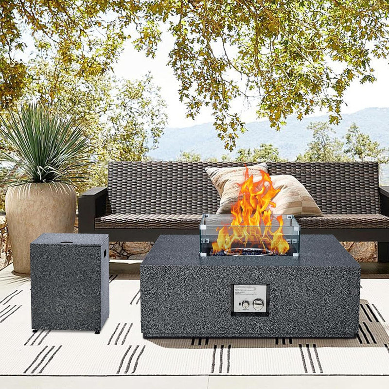 Fire Pit Stand, Satin Black