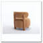 Chaise d'appoint Teddy en tissu avec dossier incurvé et pieds en bois massif-1838018425