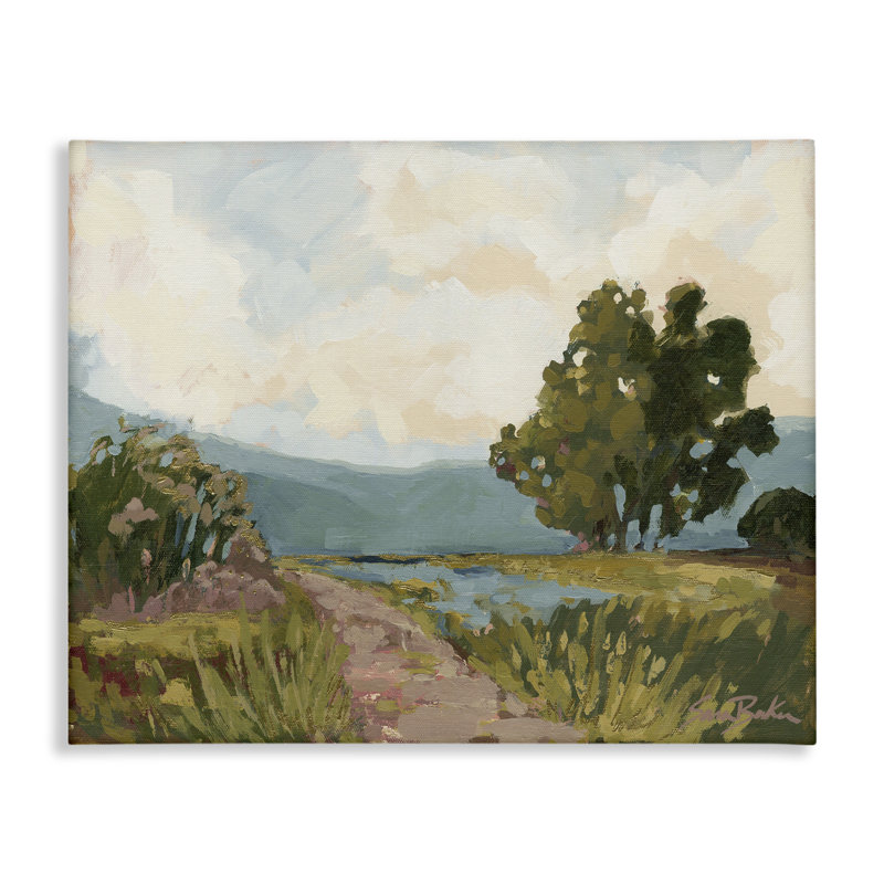 Chemin d'accès à une toile de campagne éloignée, design par Sara Baker, H 16 po x l 20 po