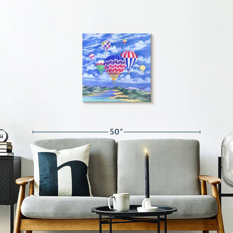 Mehar ballons, peinture, H 20 po x l 20 po