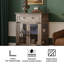 Armoire 31,5 ", 2 verres + tiroir, gris-842560398