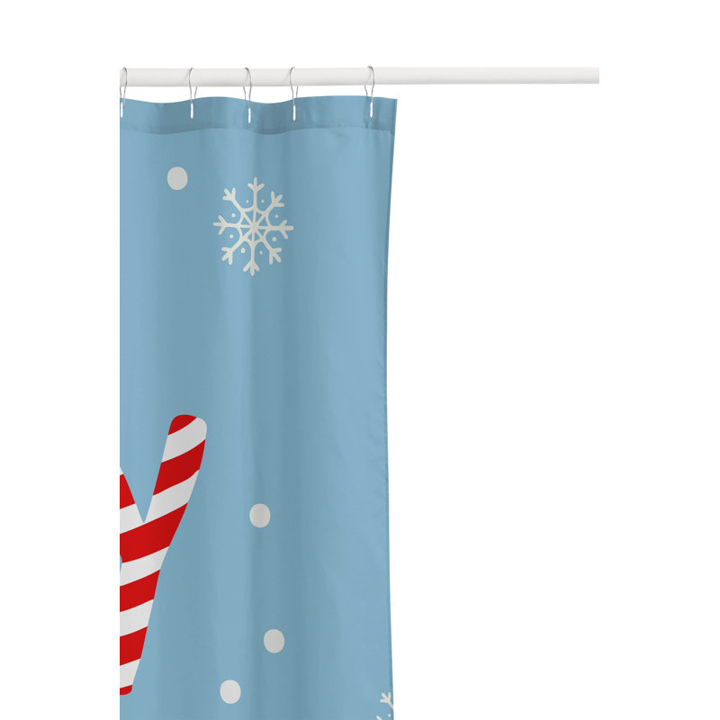 Rideau de douche Holly Jolly, Bleu