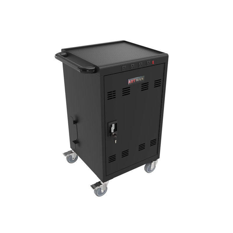 Mobile Charging Cart and Cabinet for Tablets Laptops 35-Device (B30PLUS), Black