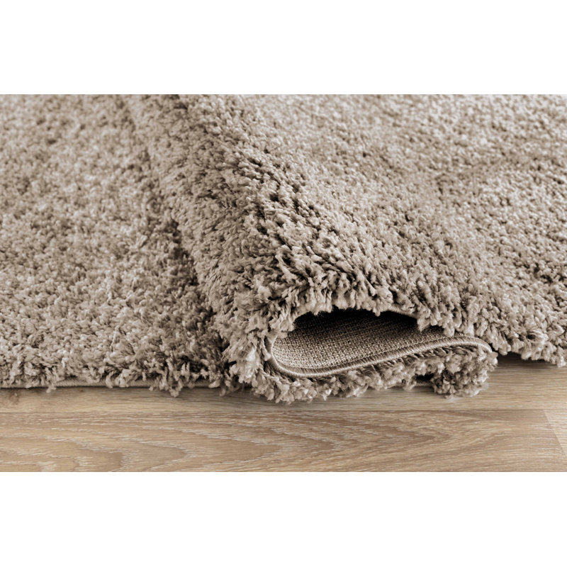 Esterly Light Beige Shaggy Rug, Rectangle 160 x 230cm