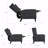 Manual Adjustable Wingback With Recliner Function Chair. With Foldable Side Table, Usb Charging Ports,Modern Comfy Pushback Reclining Chairs-1835680602