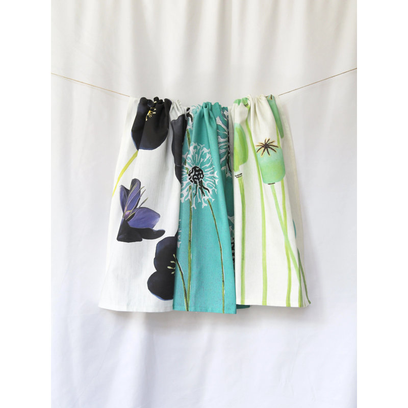 Cotton Floral Tea Towel