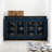 Dark blue Solid Wood Shoe Storage Bench-904442420