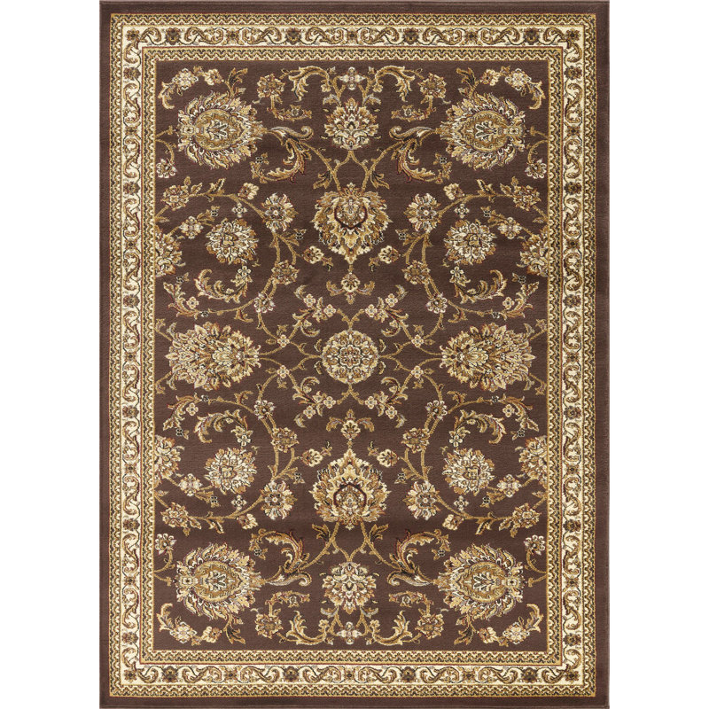 Contemporary Indoor Area Rug, Rectangle 7'10" x 10'3", Brown