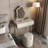 19.69"Cream-style Compact Solid Wood Vanity Table