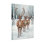 Ensemble de 3 reproductions d'art sur toile, renne de Noël dans la forêt en hiver avec neige