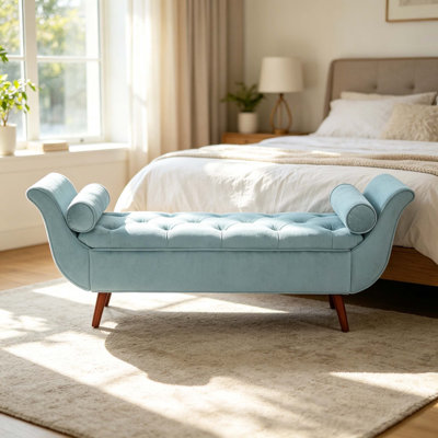 Mid-Century Tufted Velvet Storage Ottoman Bench with Lift-Top Hidden Compartment, Retro Upholstered End-of-Bed Bench for Bedroom, Entryway & Living Ro