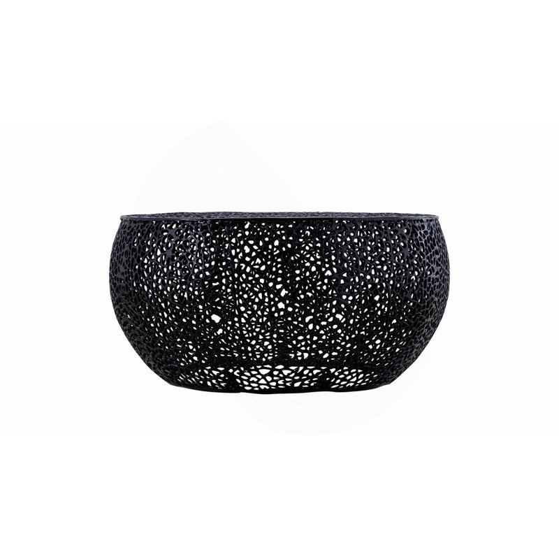 Table basse ronde noire